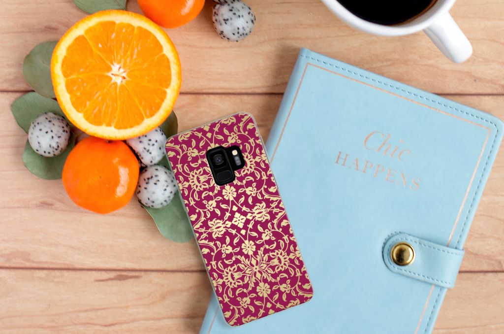 Siliconen Hoesje Samsung Galaxy S9 Barok Pink