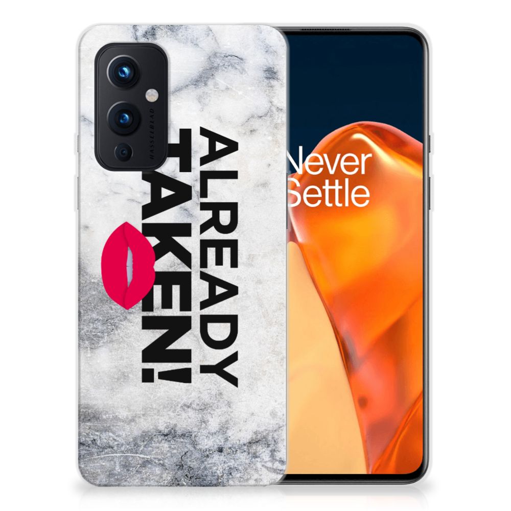 OnePlus 9 Siliconen hoesje met naam Already Taken White