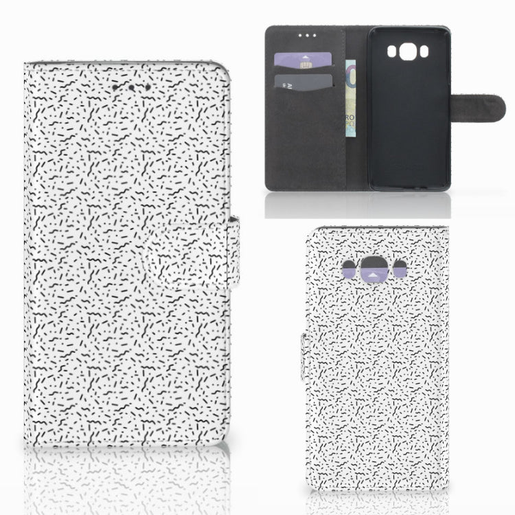 Samsung Galaxy J7 2016 Telefoon Hoesje Stripes Dots