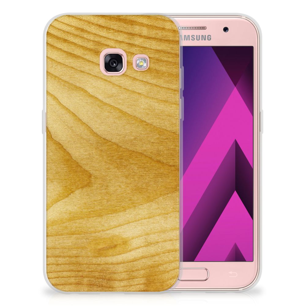 Samsung Galaxy A3 2017 Bumper Hoesje Licht Hout