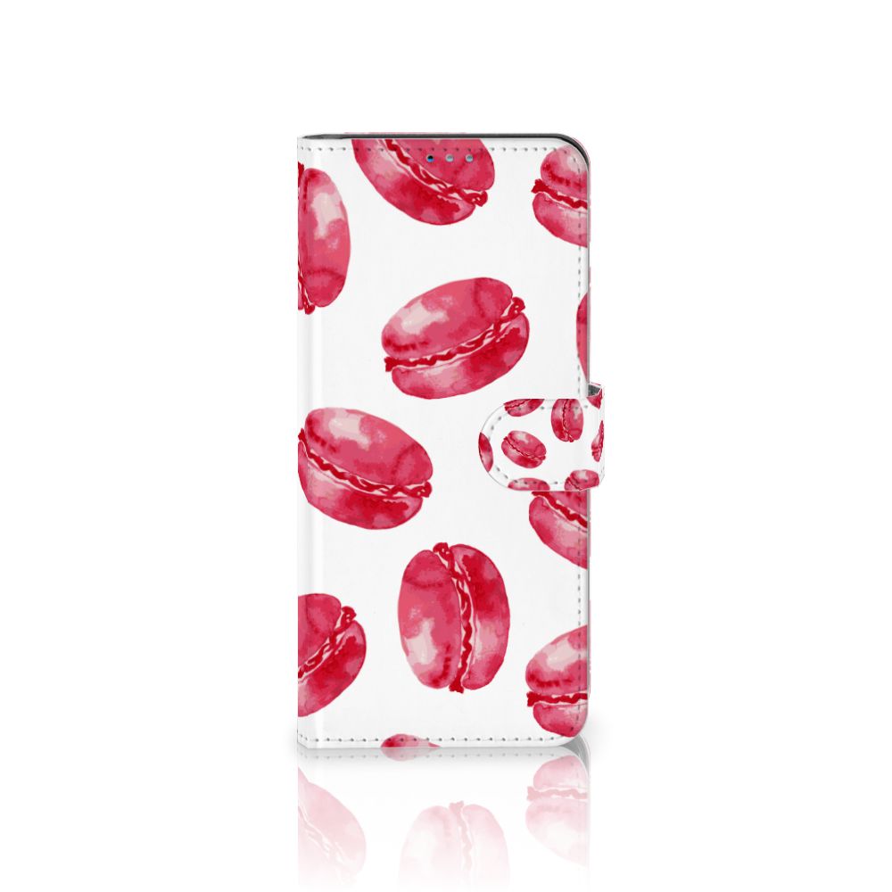 Motorola Moto G9 Plus Book Cover Pink Macarons