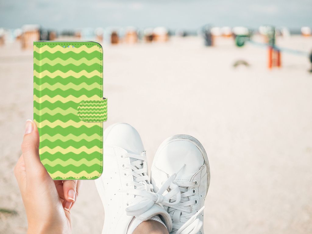 Huawei P40 Lite Telefoon Hoesje Waves Green