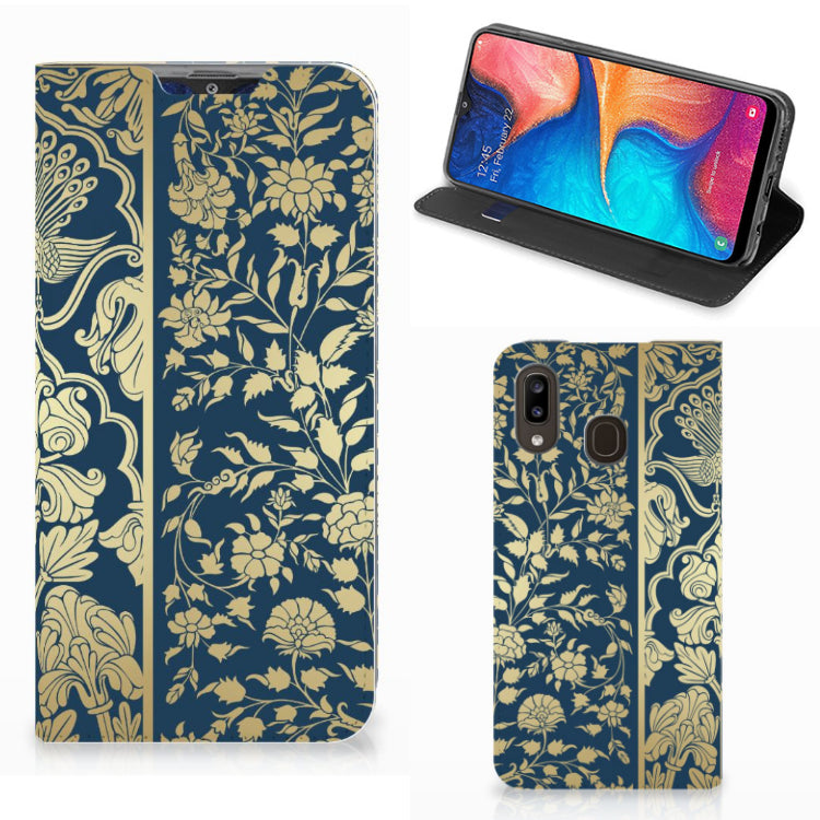 Samsung Galaxy A30 Smart Cover Beige Flowers