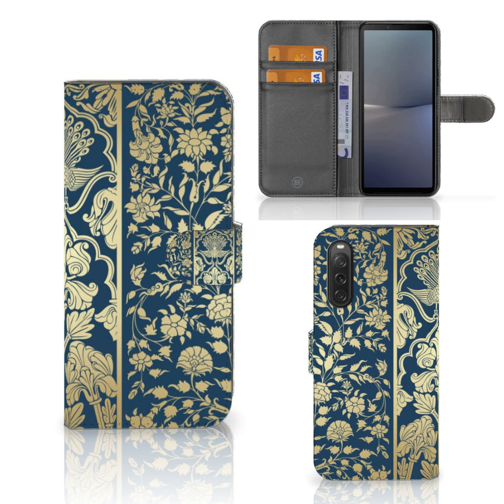 Sony Xperia 10 V Hoesje Beige Flowers