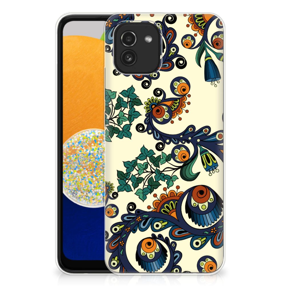 Siliconen Hoesje Samsung Galaxy A03 Barok Flower B2C Telecom