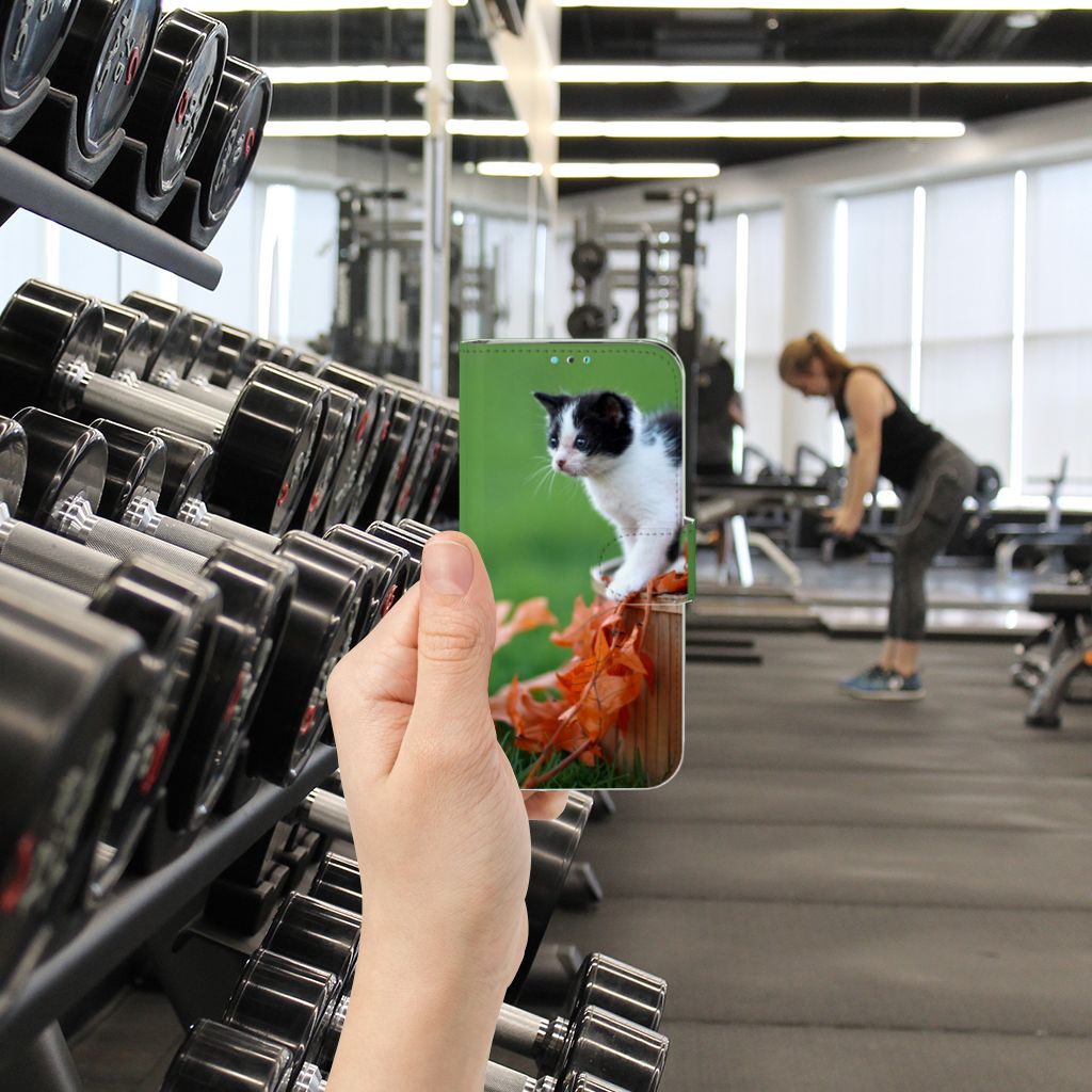 Huawei Y5 (2019) Telefoonhoesje met Pasjes Kitten