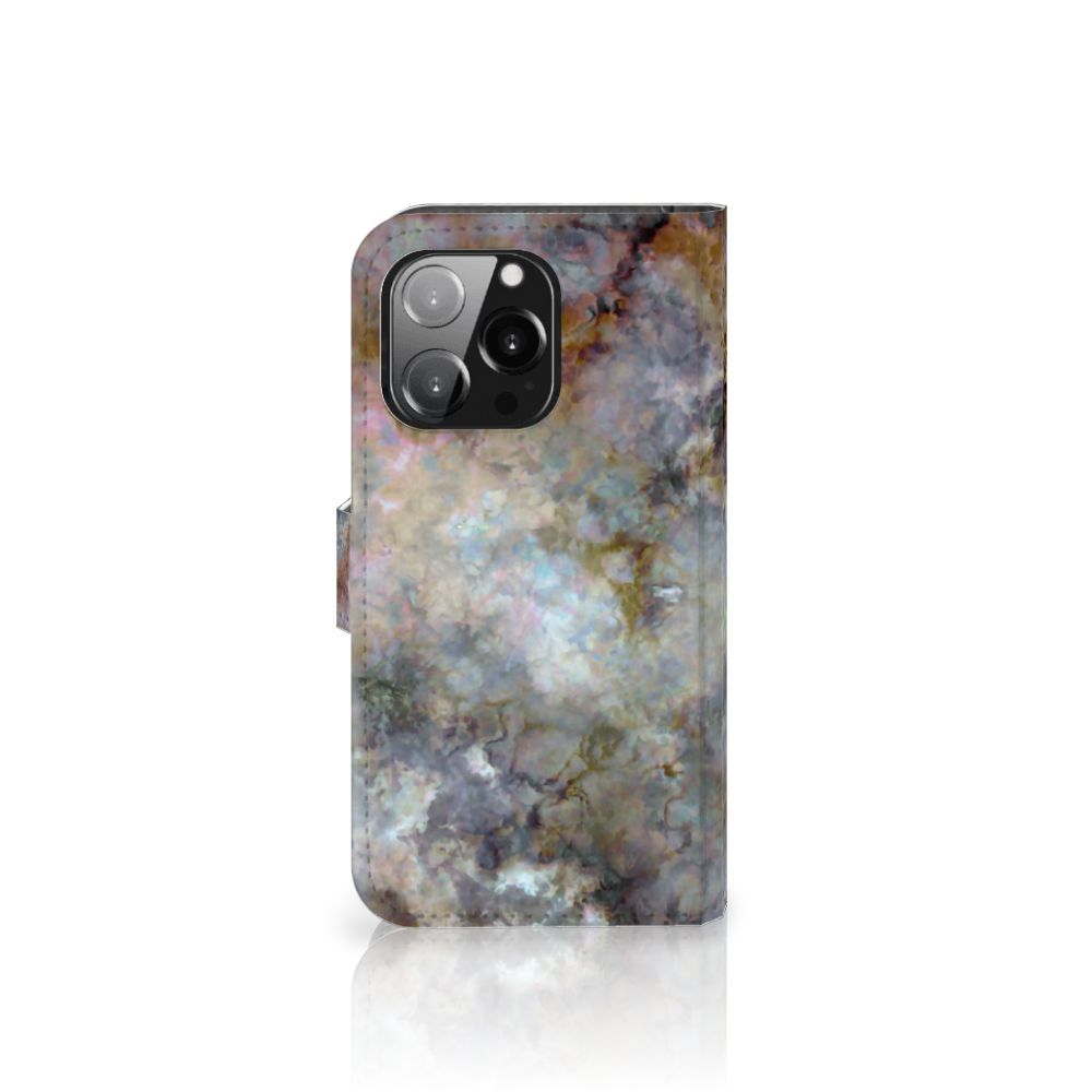 iPhone 13 Pro Bookcase Marmer Grijs