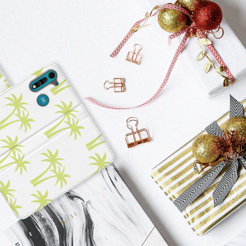 Motorola G8 Power Lite Hoesje Palmtrees