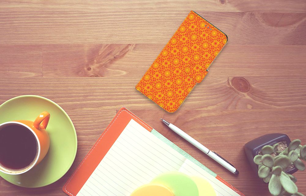 Motorola Moto E32 | Moto E32s Telefoon Hoesje Batik Oranje