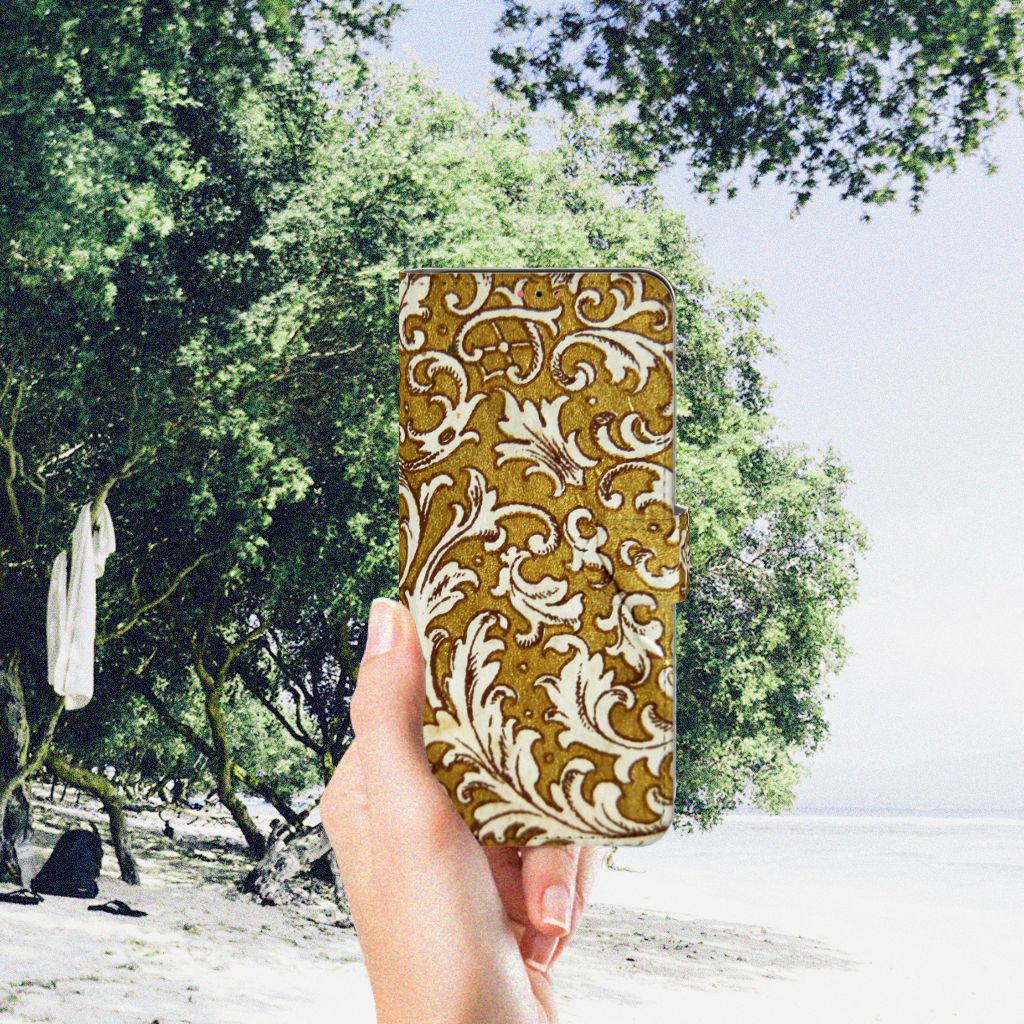 Wallet Case Samsung Galaxy A13 (4G) Barok Goud