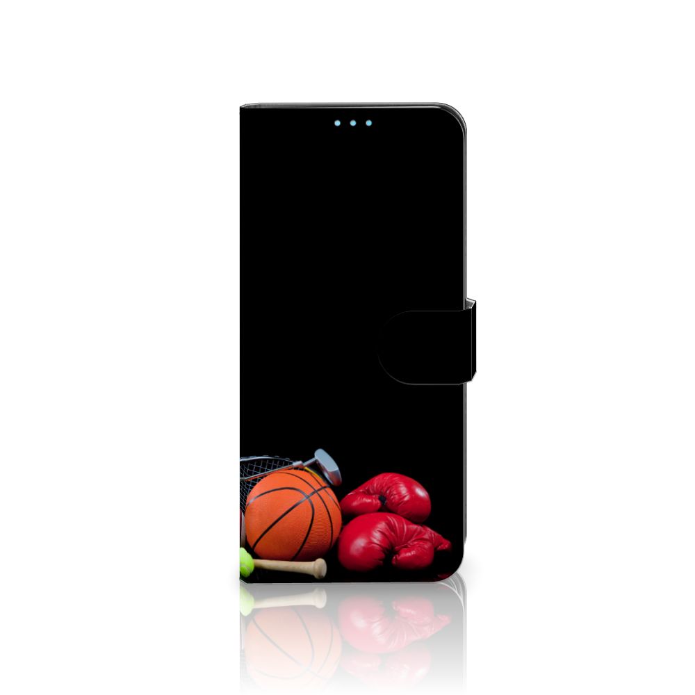OPPO A72 | OPPO A52 Wallet Case met Pasjes Sports met basketbal en bokshandschoenen afbeelding