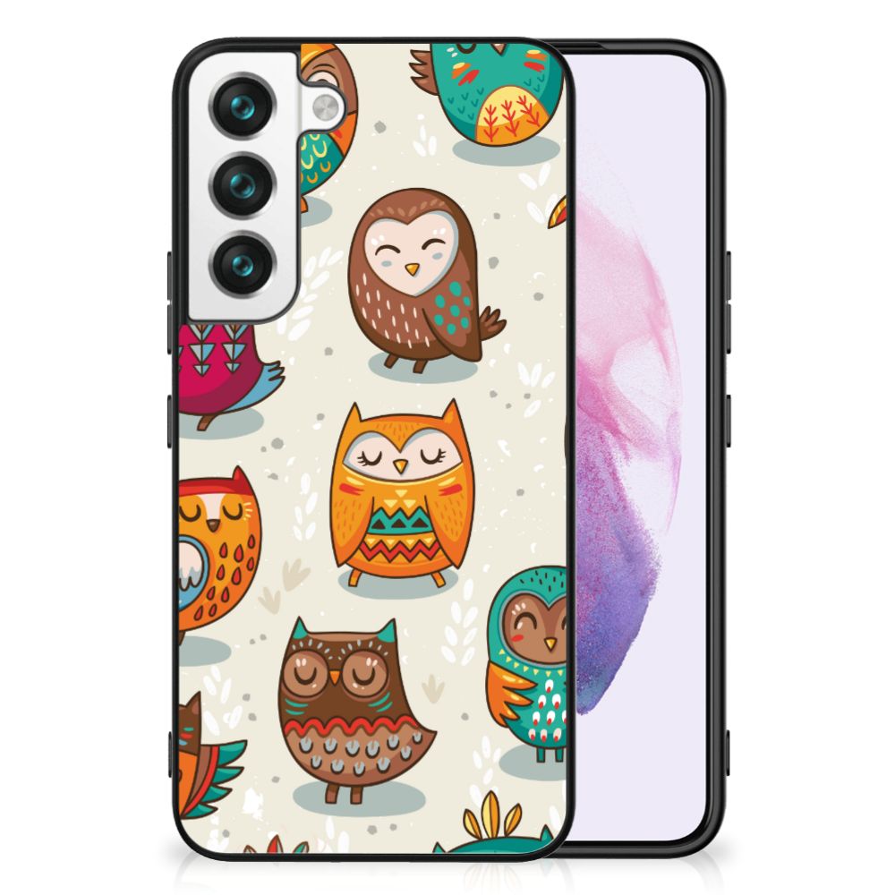 Samsung Galaxy S22 Dierenprint Telefoonhoesje Vrolijke Uilen