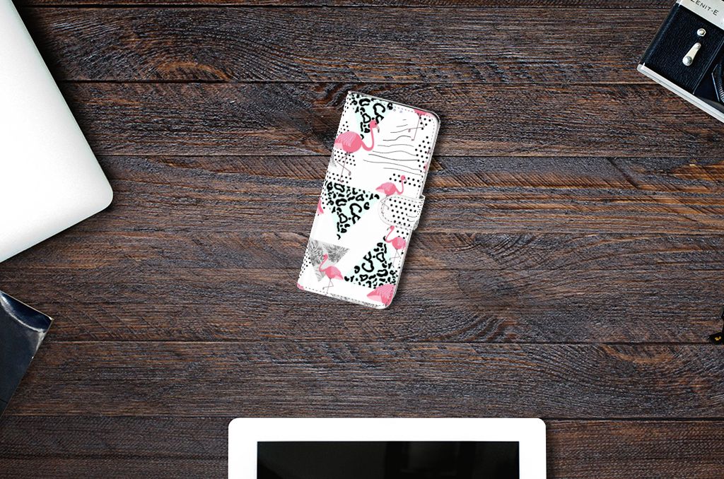 Samsung Galaxy S20 Plus Telefoonhoesje met Pasjes Flamingo Triangle
