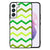 Samsung Galaxy S22 Back Case Zigzag Groen