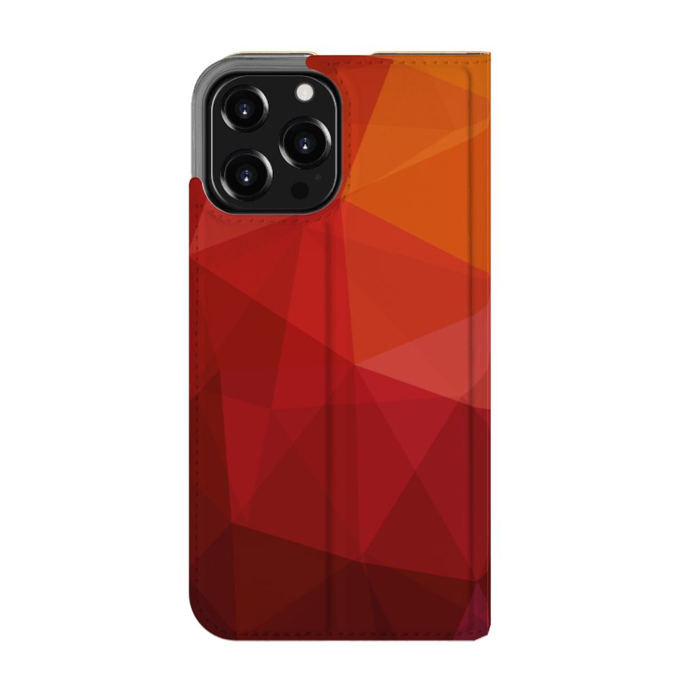 Stand Case voor iPhone 13 Pro Max Polygon Red - B2C Telecom