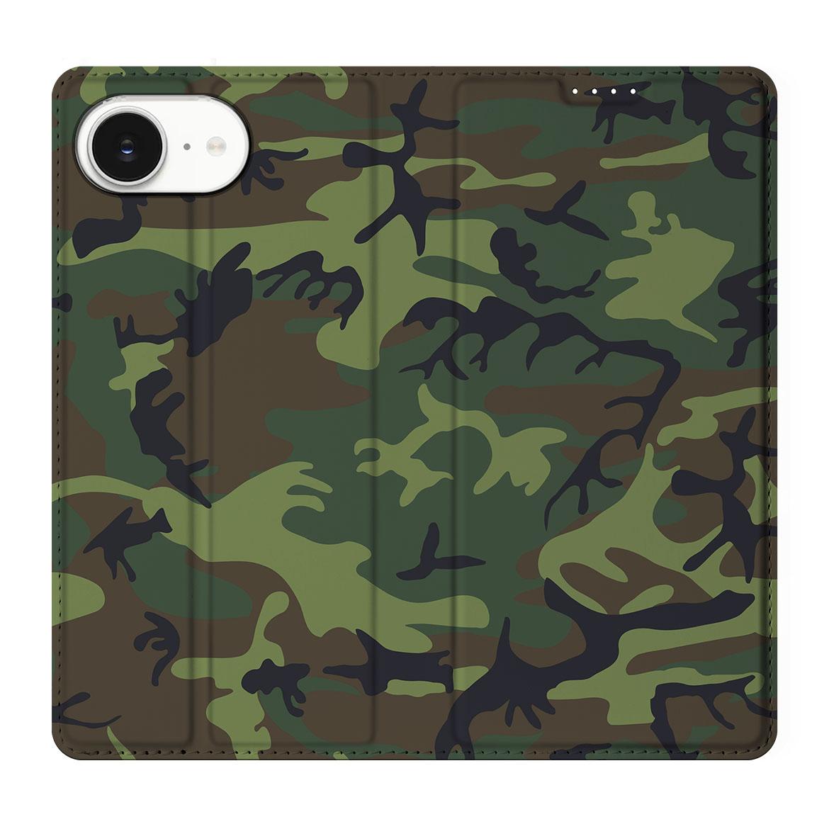 Apple iPhone 16e Hoesje met Magneet Army Dark - Army Dark design - Afbeelding 2