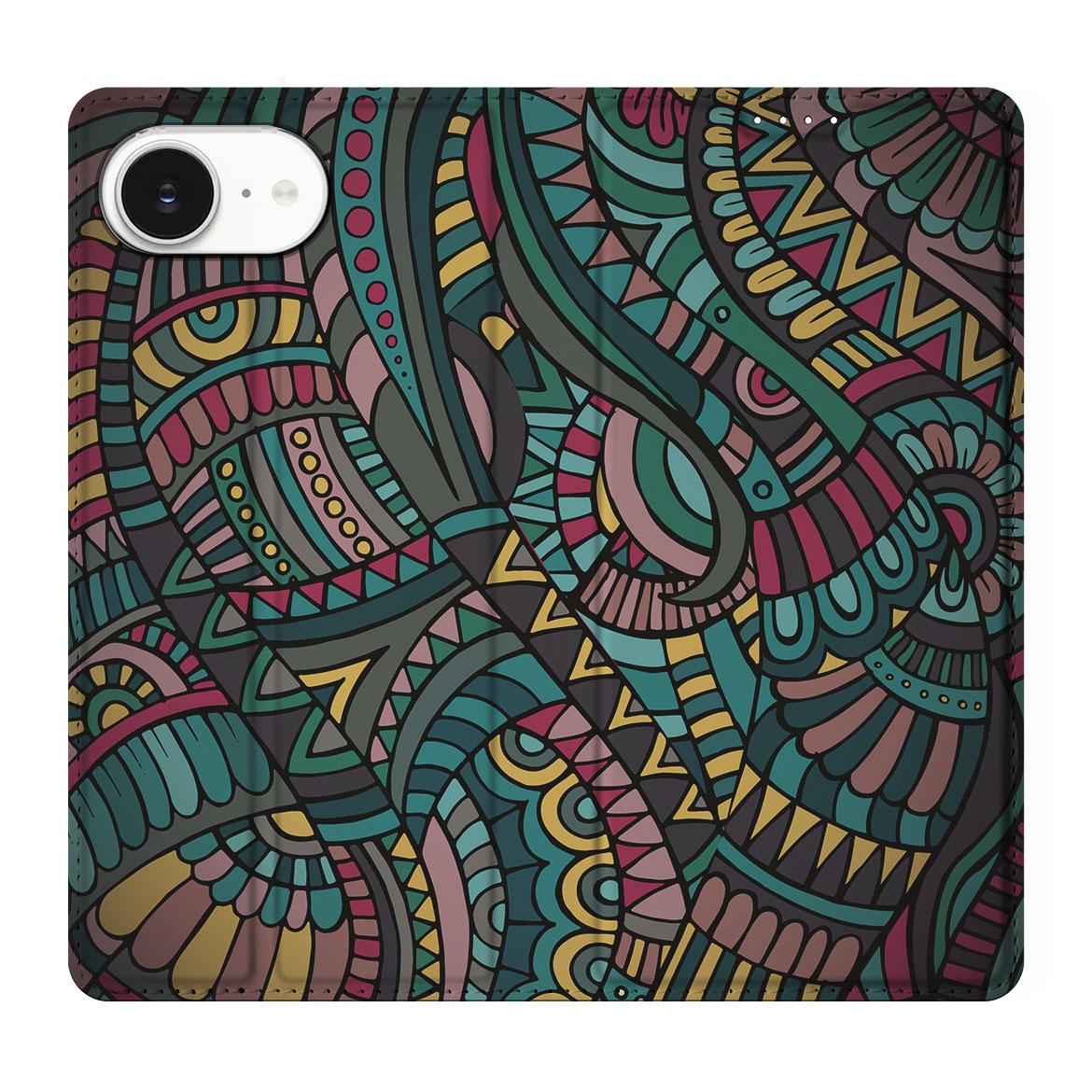 Apple iPhone 16e Hoesje met Magneet Aztec - Aztec design - Afbeelding 2