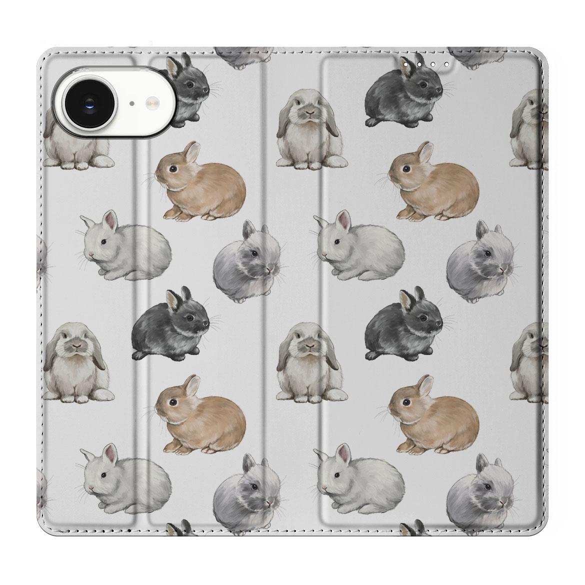 Hoesje maken voor Apple iPhone 16e Konijntjes - Konijntjes design - Afbeelding 2