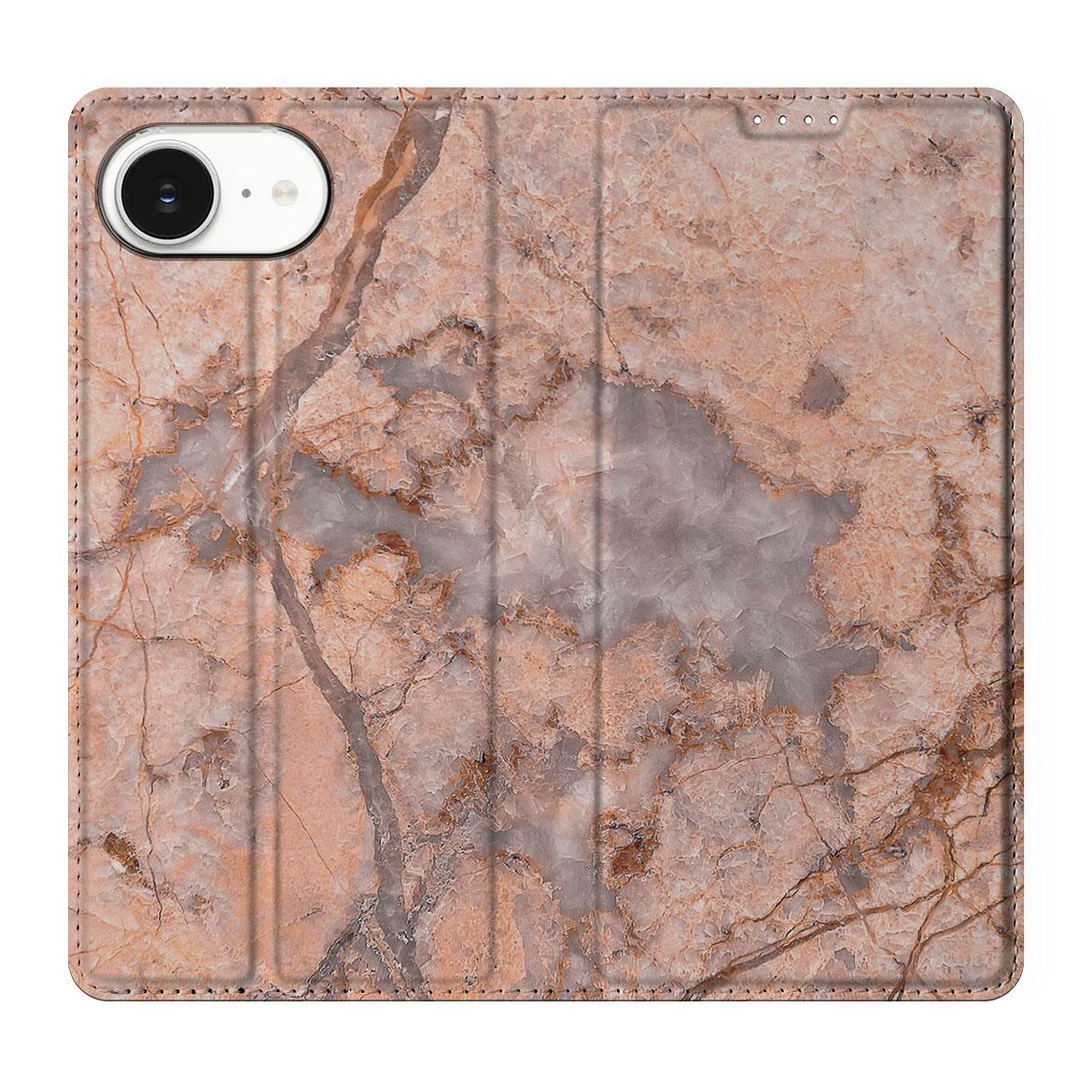 Apple iPhone 16e Standcase Marmer Oranje - Marmer Oranje design - Afbeelding 2