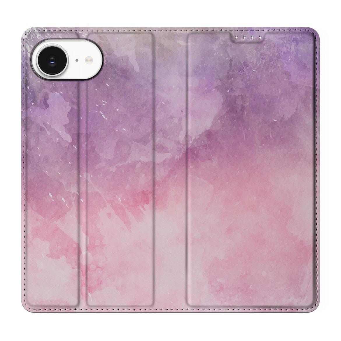 Bookcase voor Apple iPhone 16e Pink Purple Paint - Pink Purple Paint design - Afbeelding 2
