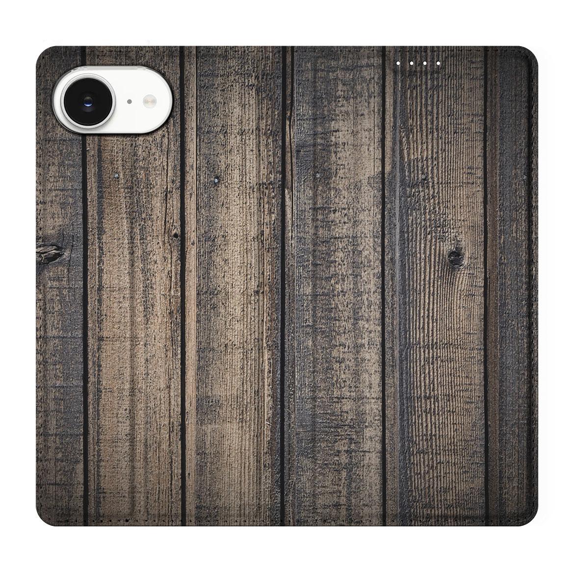Apple iPhone 16e Book Wallet Case Steigerhout - Steigerhout design - Afbeelding 2
