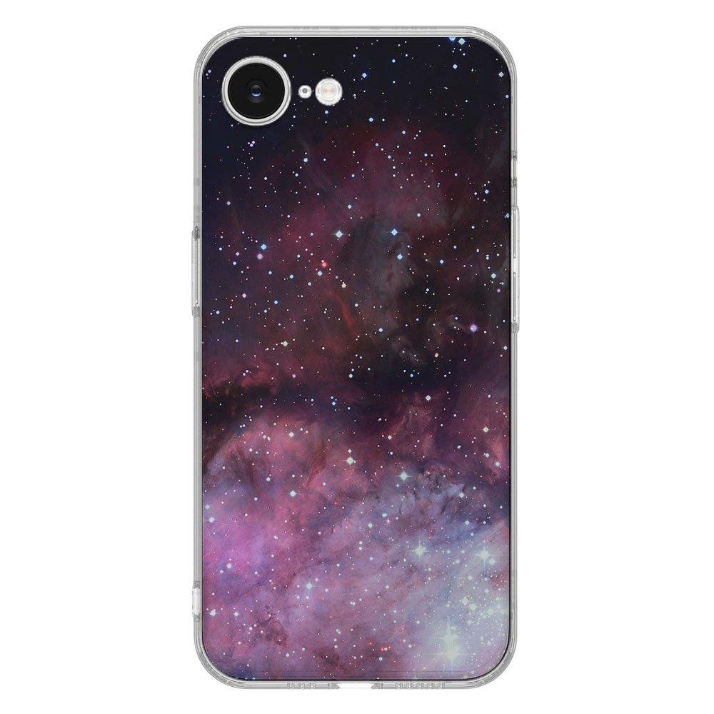 TPU Hoesje iPhone 16e - Galaxy Backcover met een sterrenhemel ontwerp