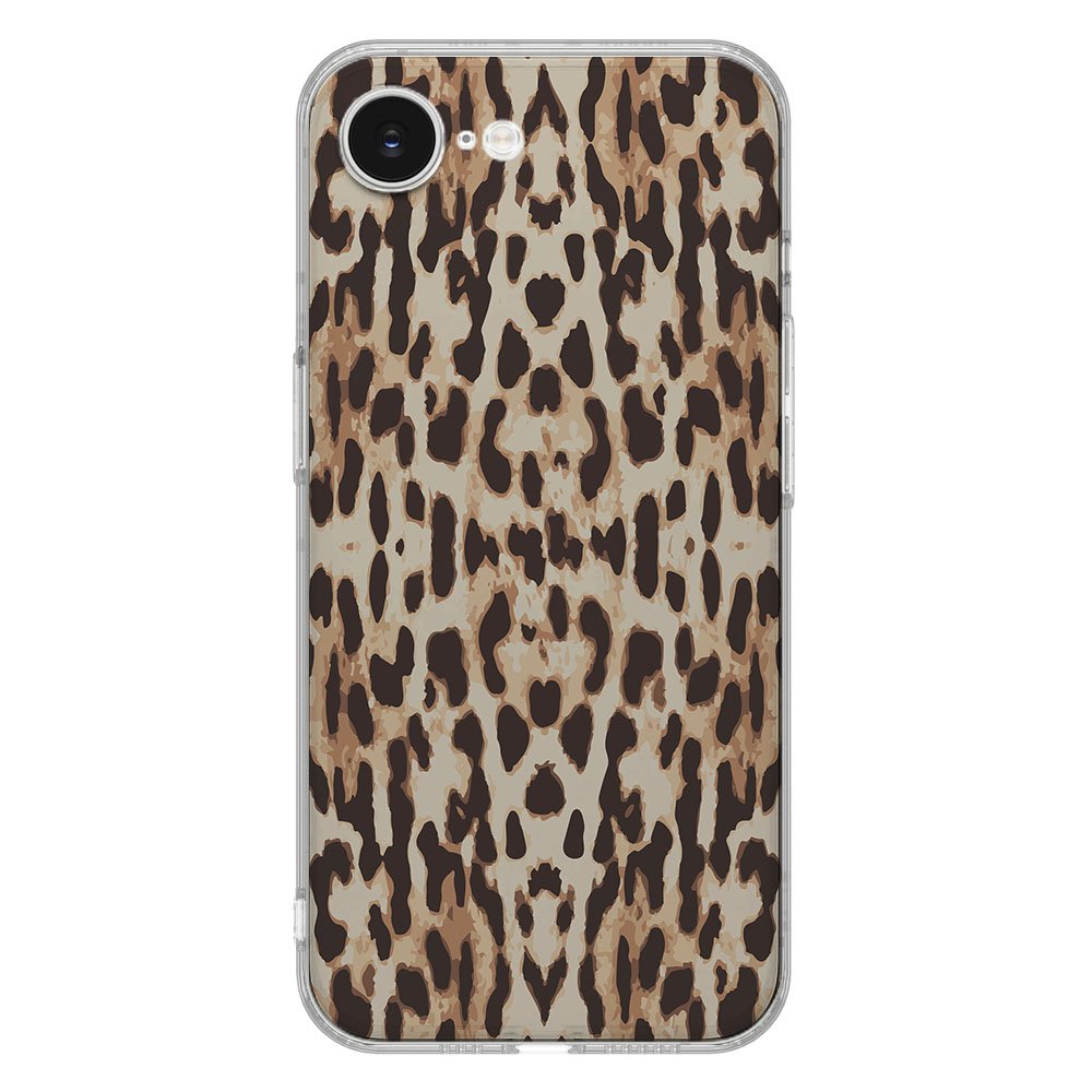 TPU Hoesje iPhone 16e - Leopard Backcover met unieke luipaardprint en schokabsorberende bescherming.