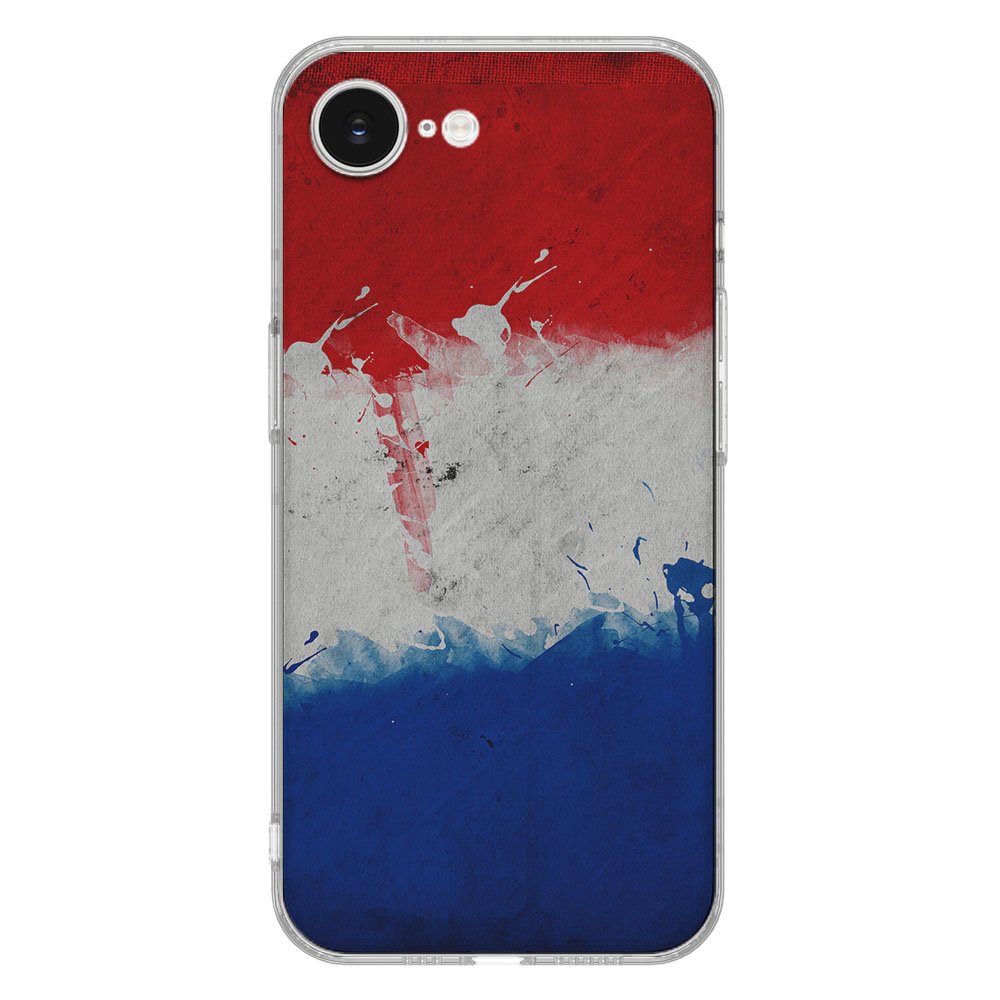 TPU Hoesje iPhone 16e – Nederlandse vlag – schokabsorberende TPU met kleurrijk ontwerp.