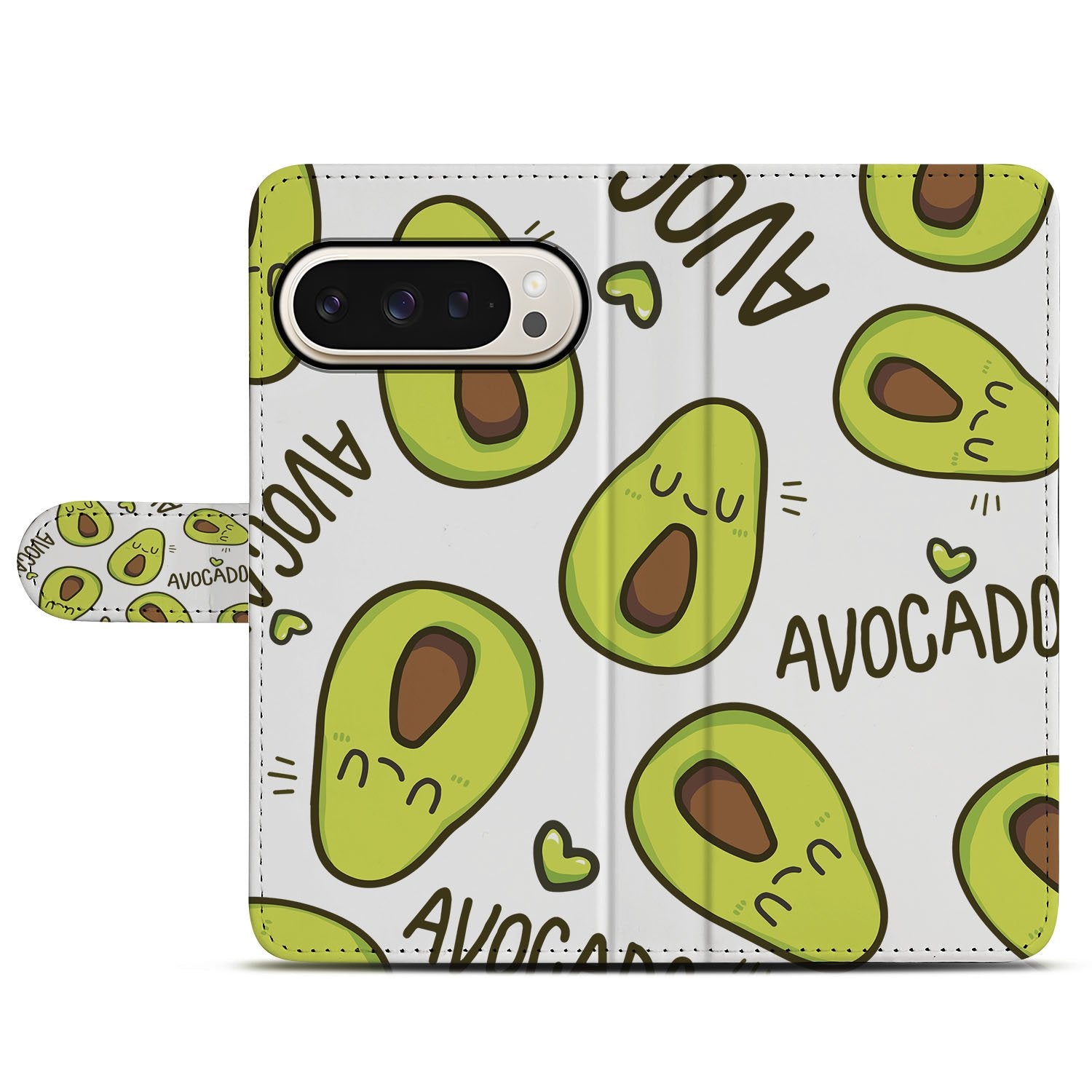 Google Pixel 10 Pro XL Avocado Singing Book Case groen voorkant
