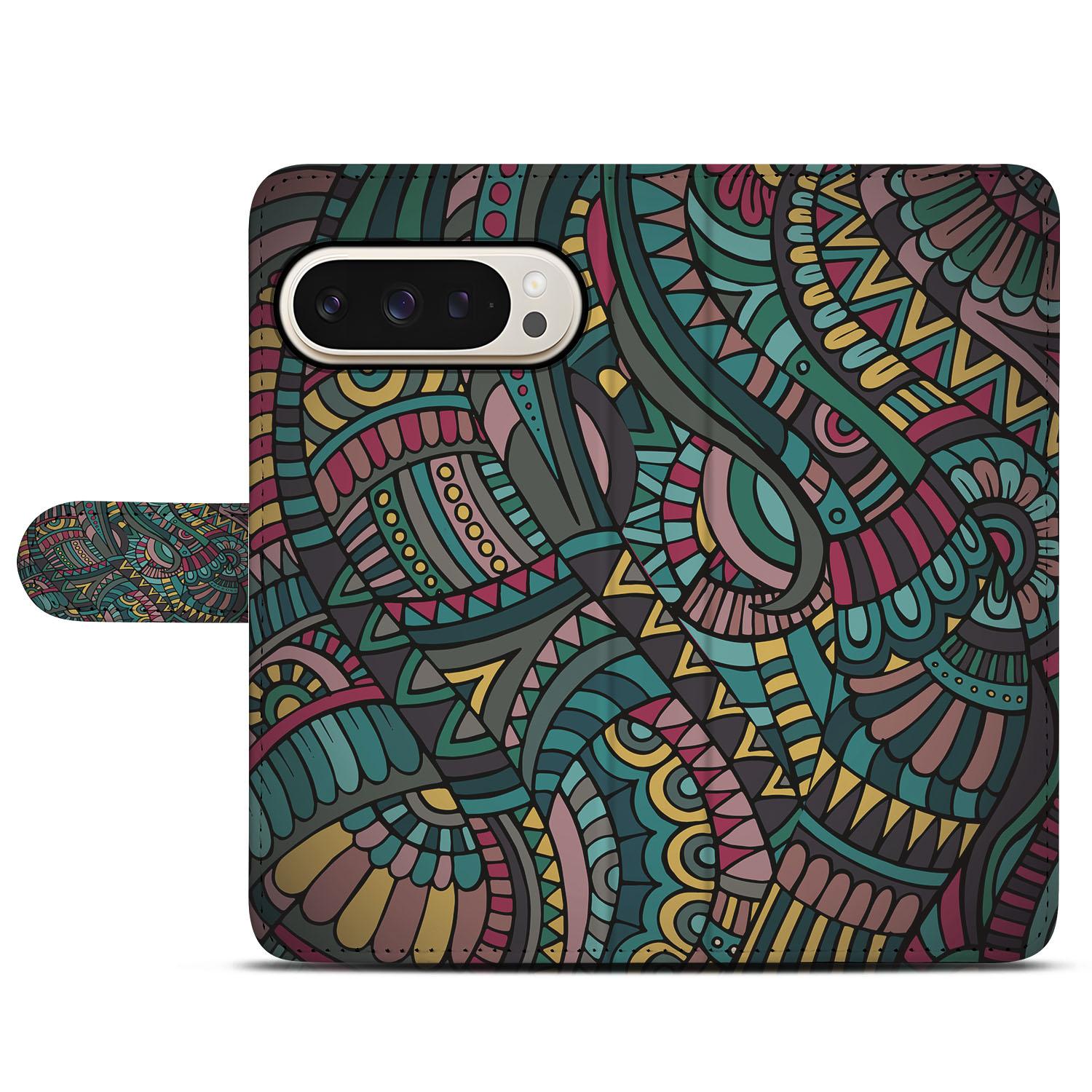 Google Pixel 10 Pro XL Portemonnee Hoesje Aztec Design voorkant