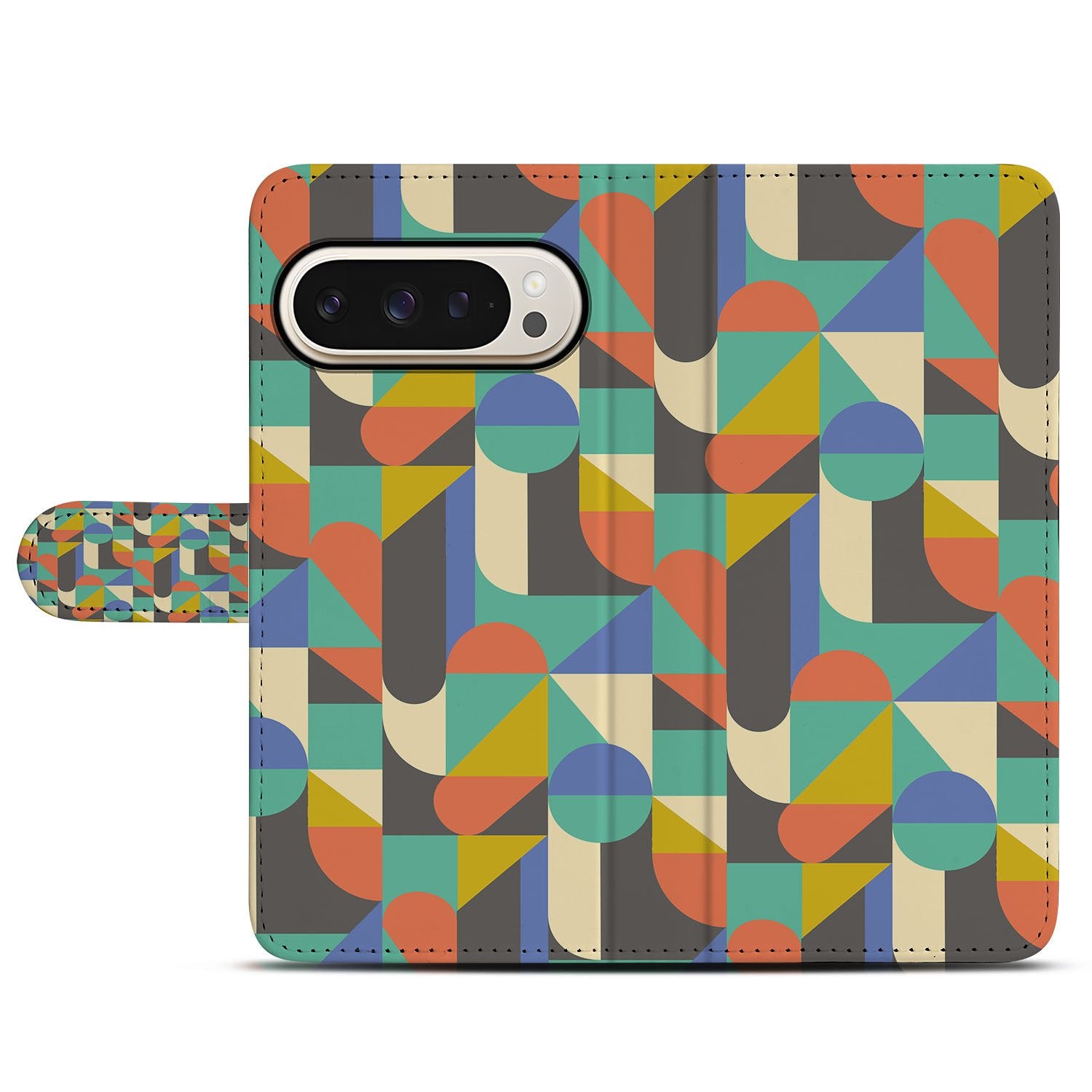 Google Pixel 10 Pro Telefoonhoesje Funky Retro geometrisch patroon voorkant