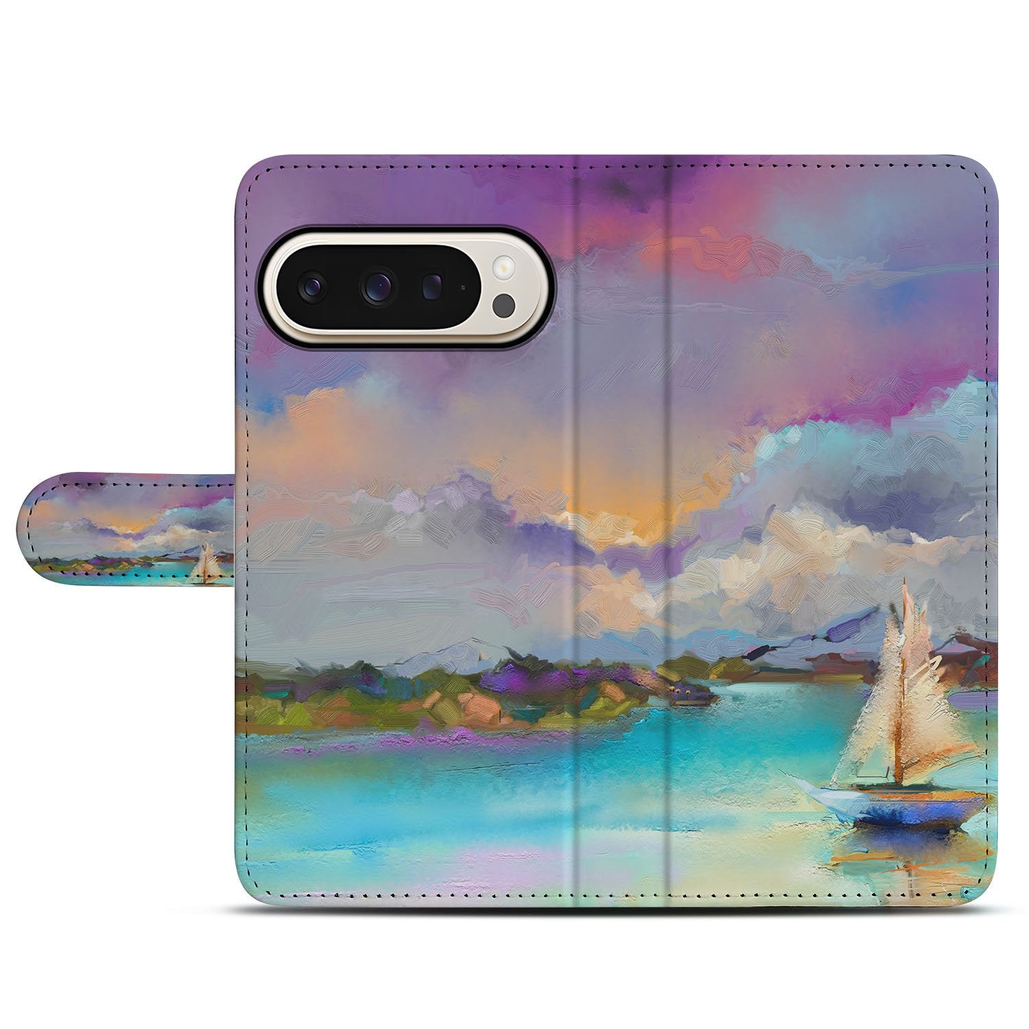 Hoesje Google Pixel 9 | 9 Pro Boat designnaam abstrakt aanzicht