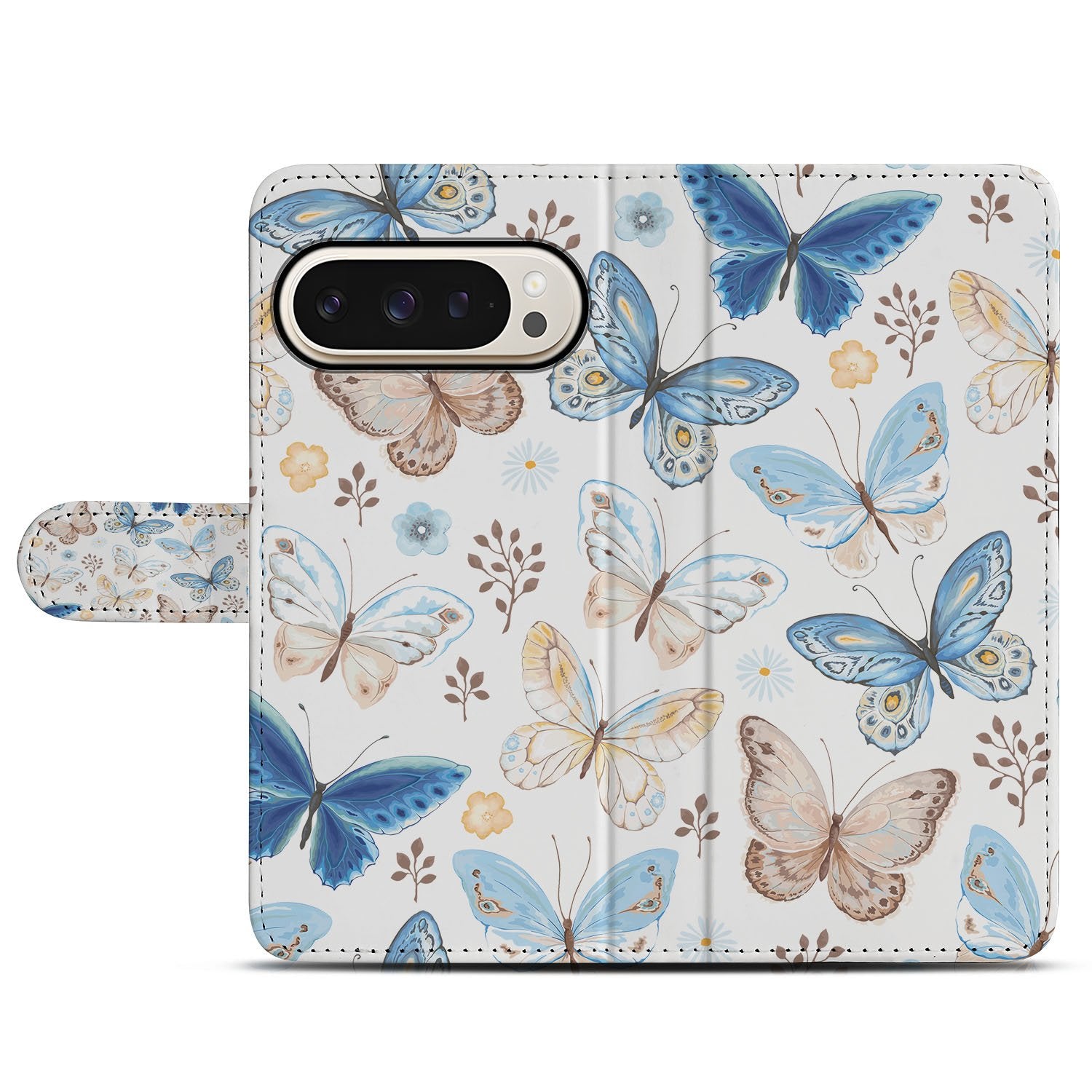 Google Pixel 9 | 9 Pro Telefoonhoesje met Pasjes Vlinder design voorzijde
