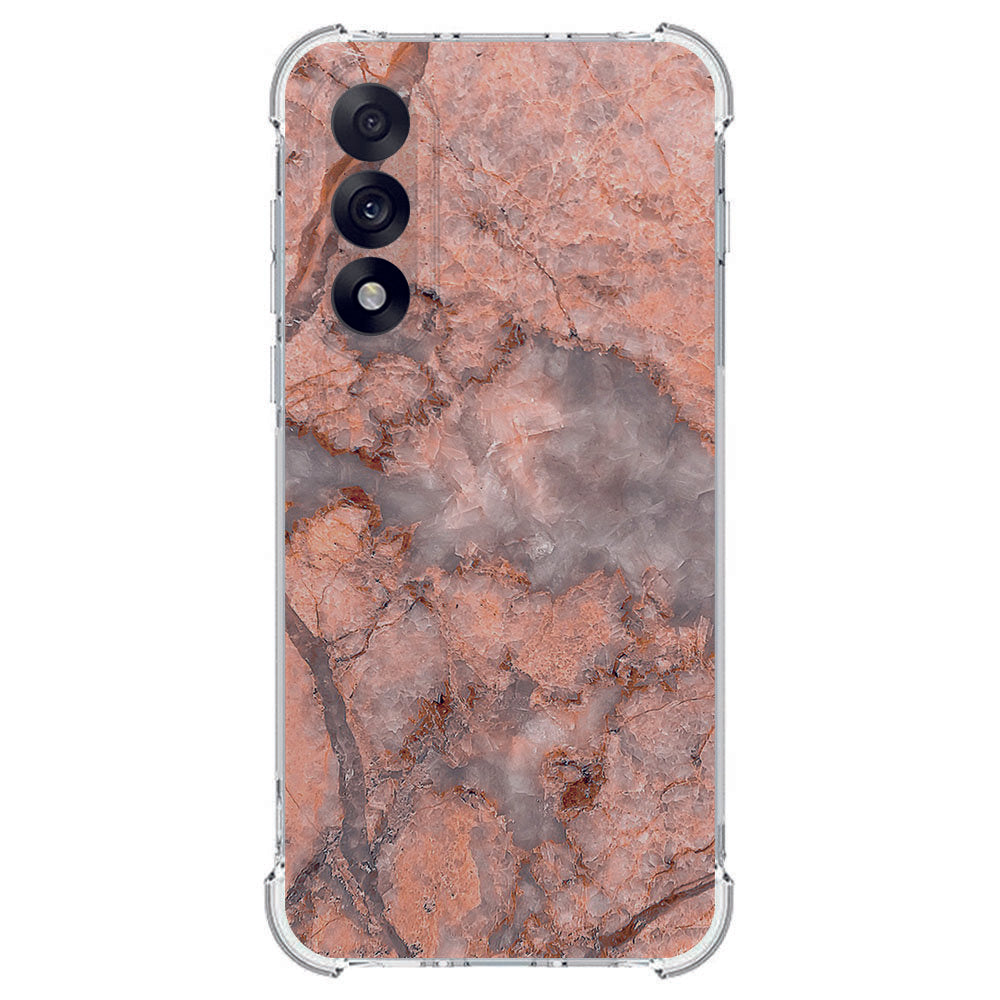 TPU Telefoonhoesje OnePlus Nord 5 - Marmer Oranje schokabsorberende backcover