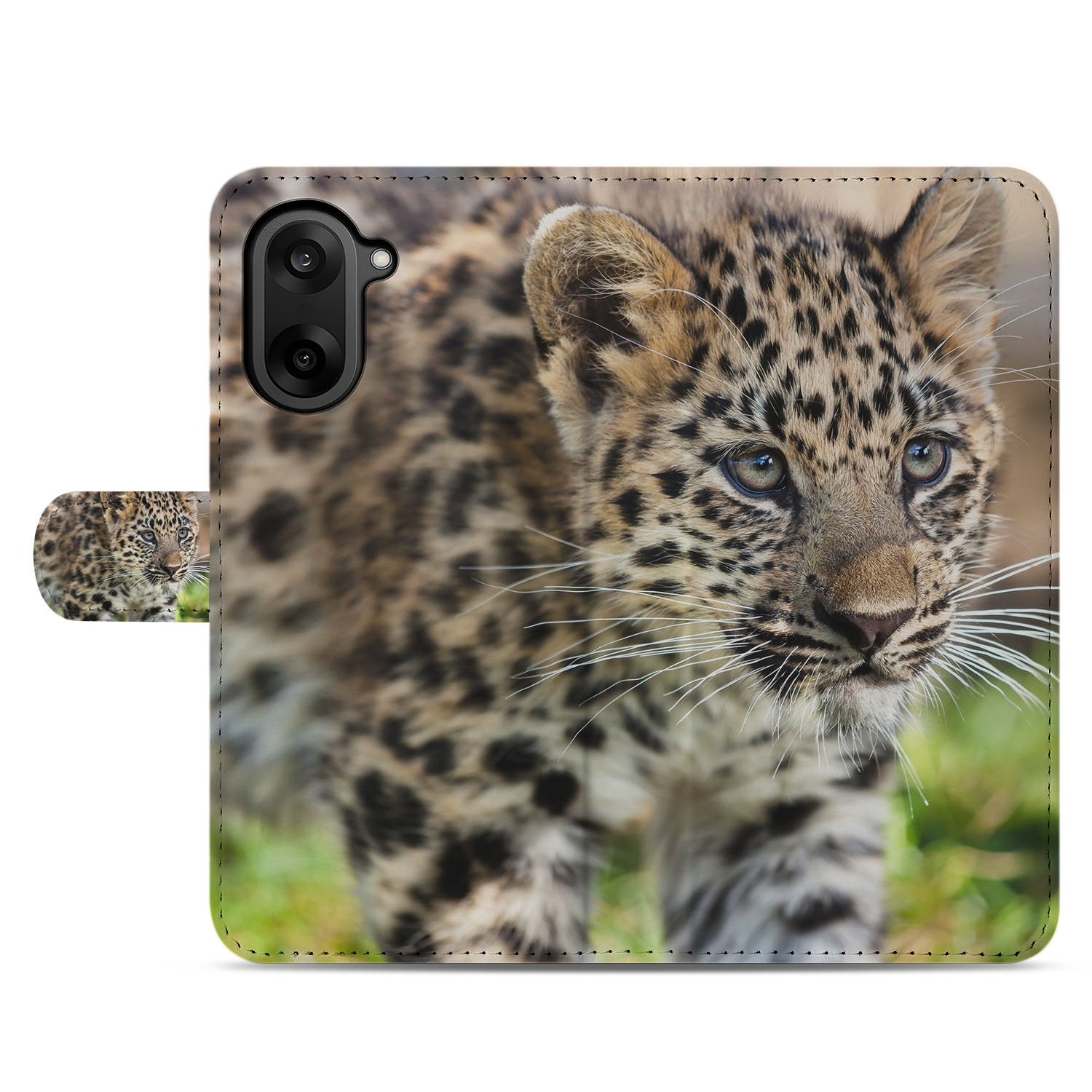 OnePlus Nord CE 5 Baby Luipaard Design Hoesje Book Case front