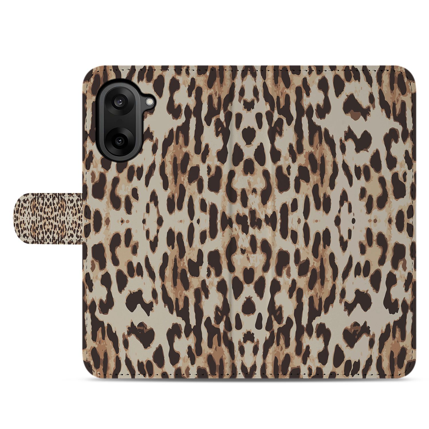 Bookcase Hoesje Voor OnePlus Nord CE 5 Leopard Design Achterkant