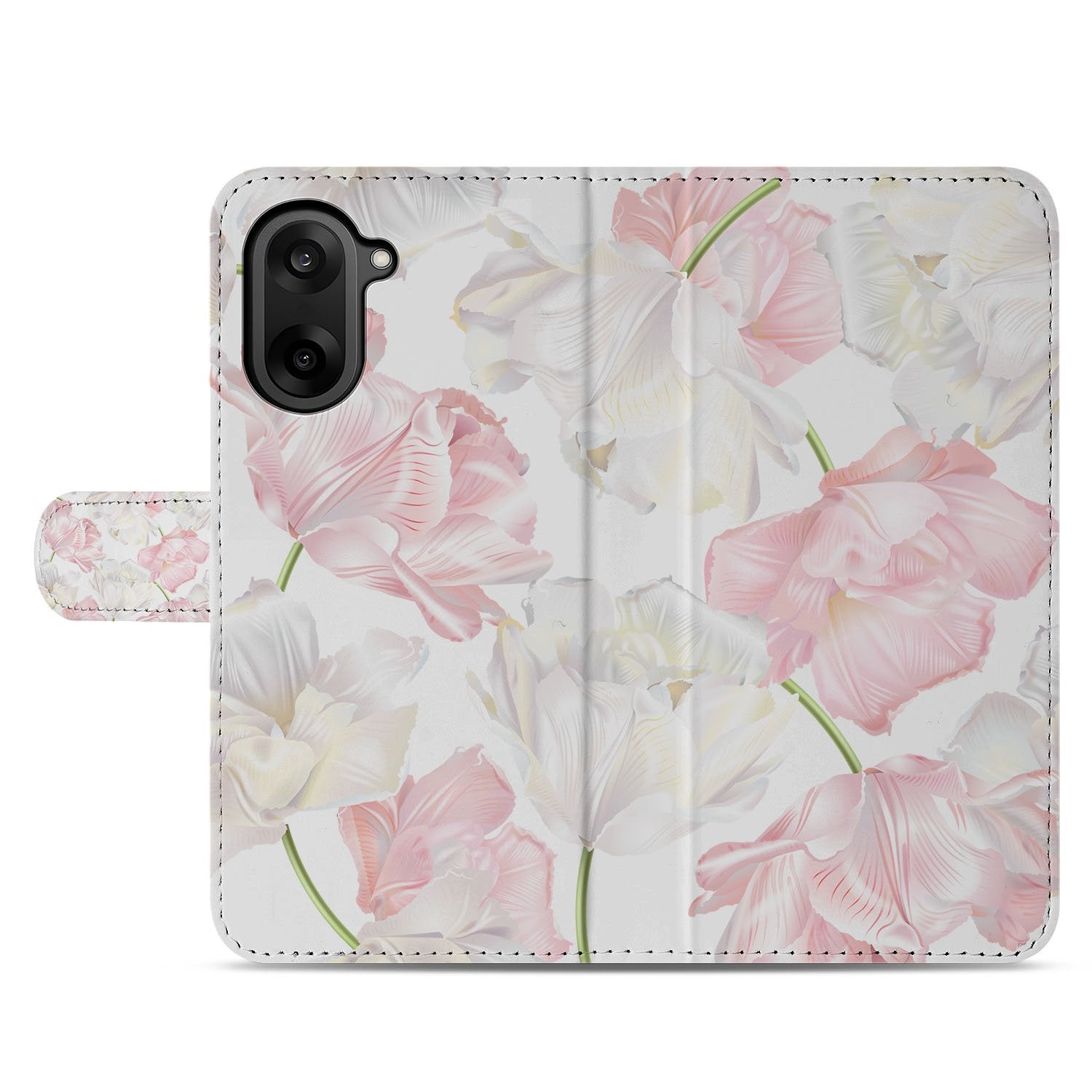 OnePlus Nord CE 5 Portemonnee Hoesje Lovely Flowers boekhoes bloemenprint voorkant