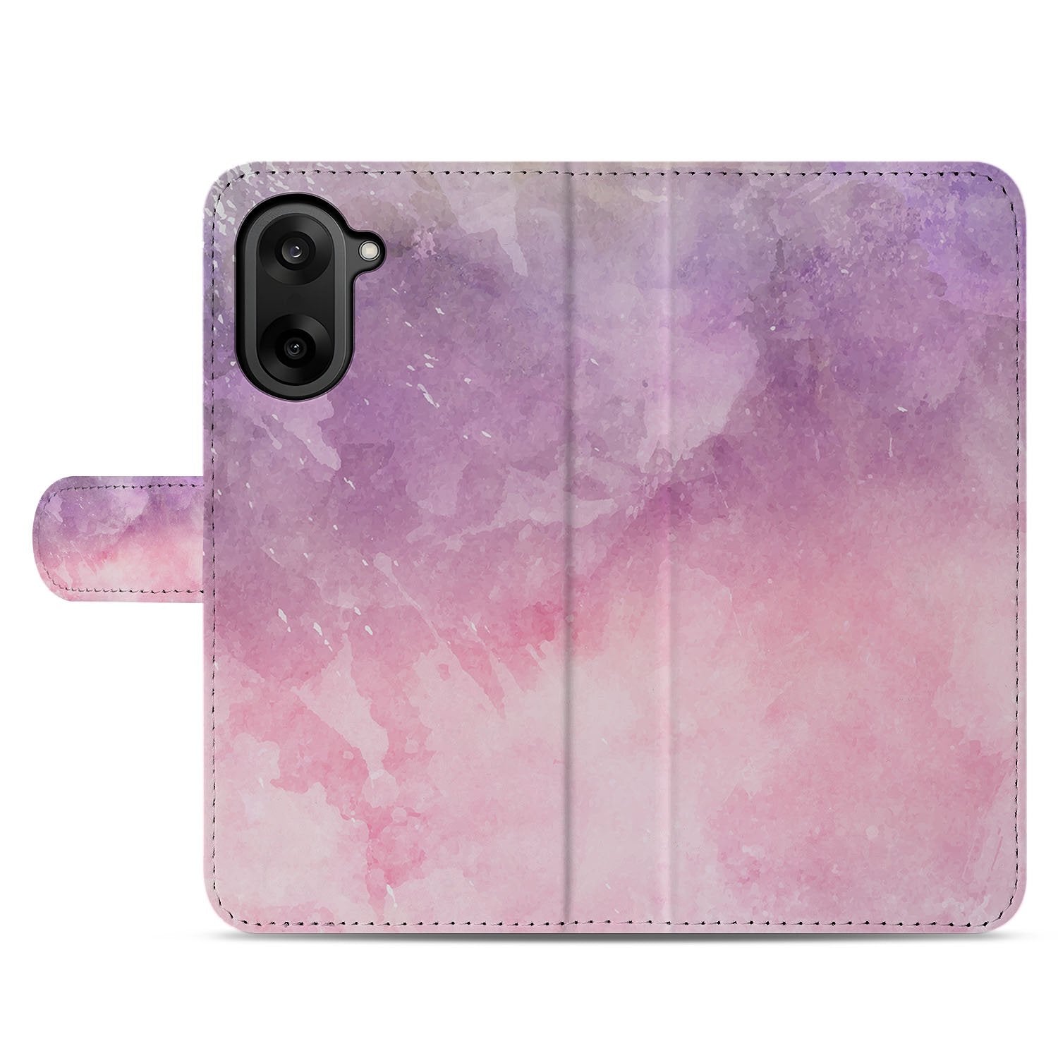 OnePlus Nord CE 5 Bookcase Hoesje Voor OnePlus Nord CE 5 | Roze Paars Waterverf voorkant