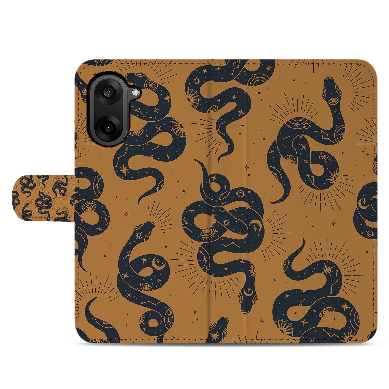 OnePlus Nord CE 5 Slangenontwerp Hoesje Voor OnePlus Nord CE 5 Book Case slangenprint bruin