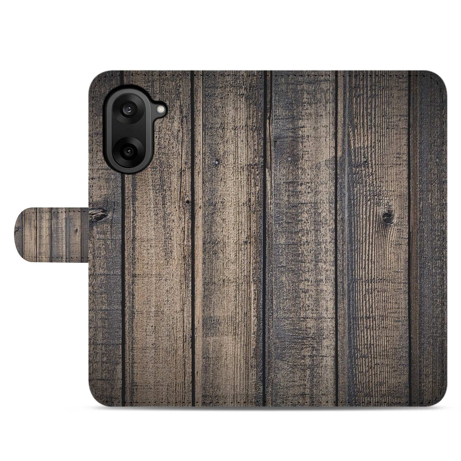 OnePlus Nord CE 5 Bookcase Hoesje Voor OnePlus Nord CE 5 | Steigerhout achterkant