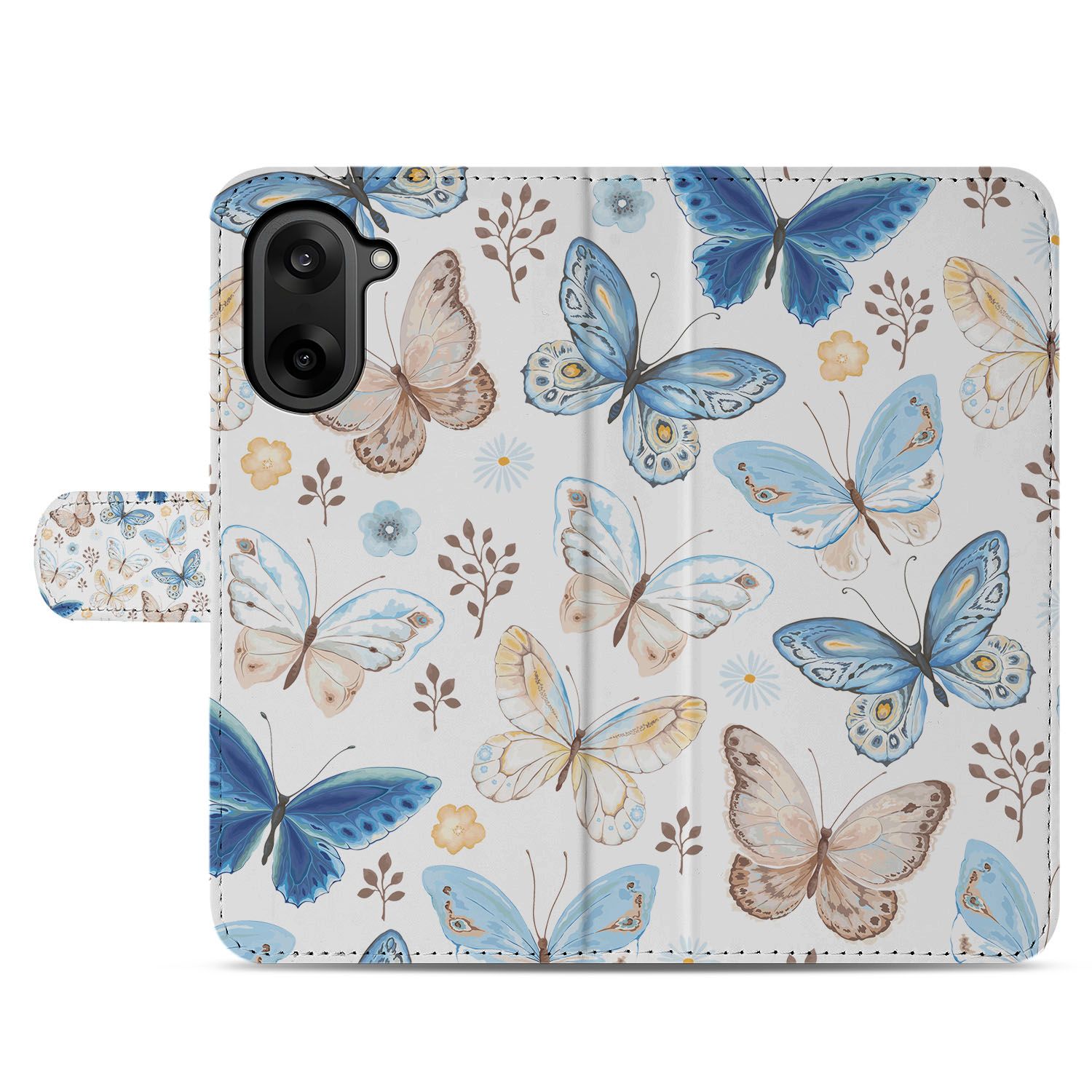 Vlinder Wallet Hoesje Voor OnePlus Nord CE 5 Portemonnee Hoesje vlinderdesign voorkant
