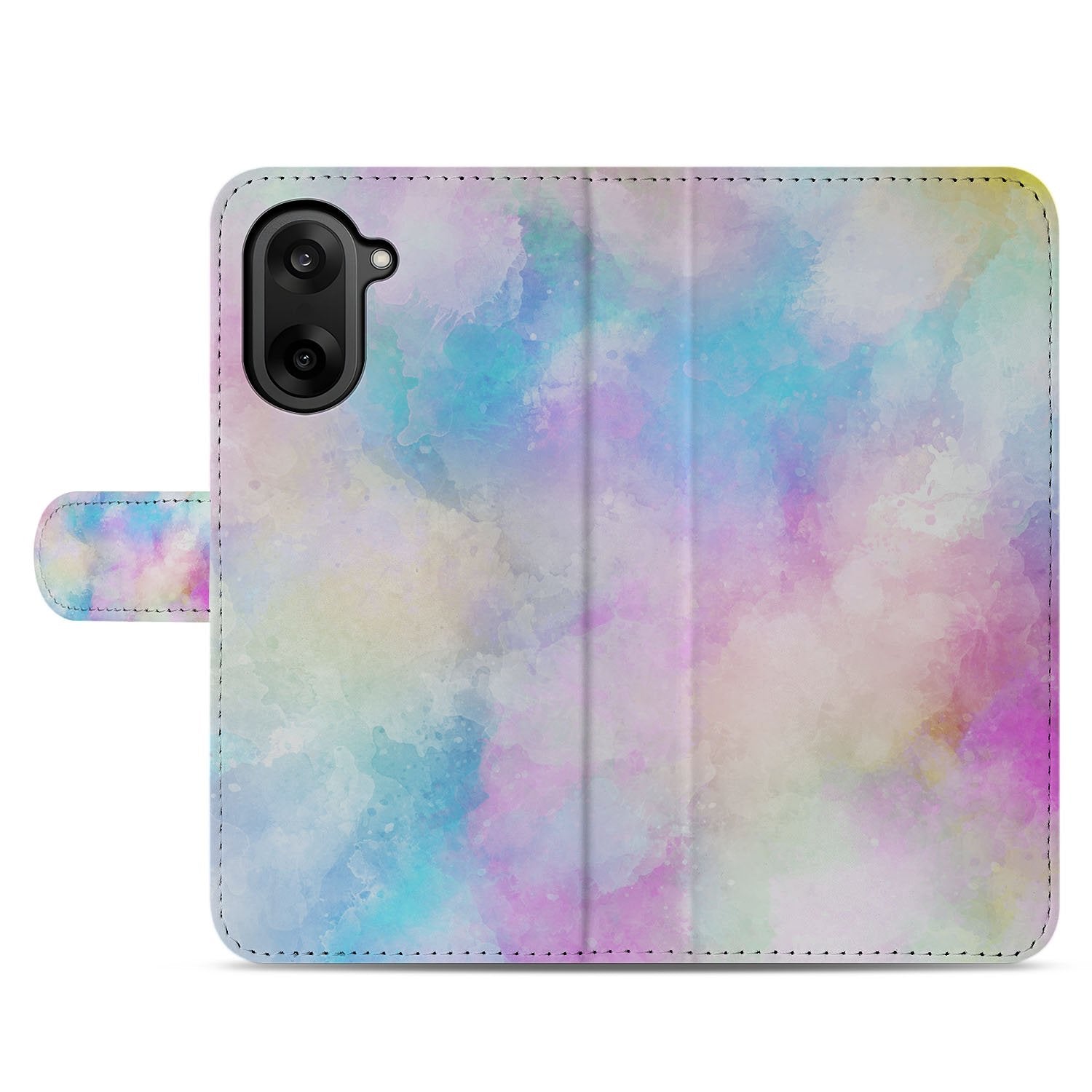 Watercolor Light OnePlus Nord CE 5 Bookcase Hoesje pastel waterverf ontwerp voorkant
