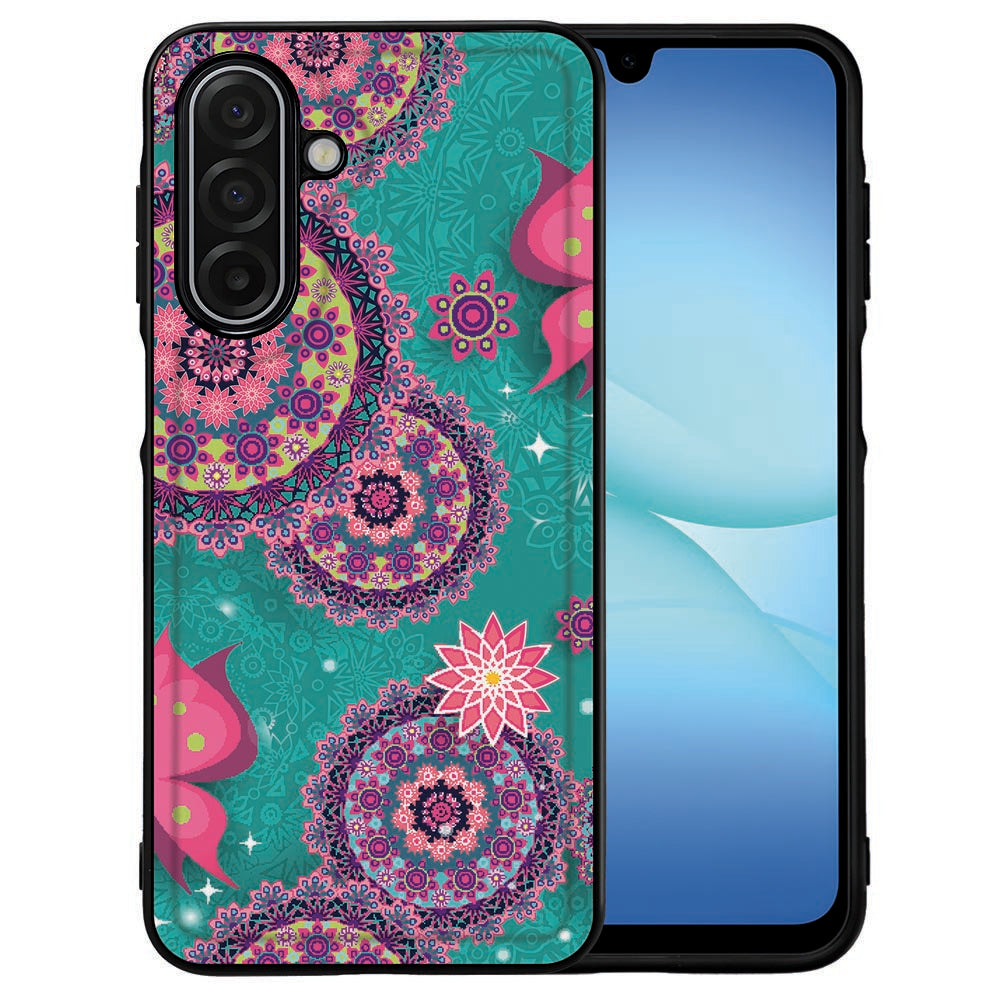 Samsung Galaxy A17 Telefoonhoesje Cirkels en Vlinders achterzijde