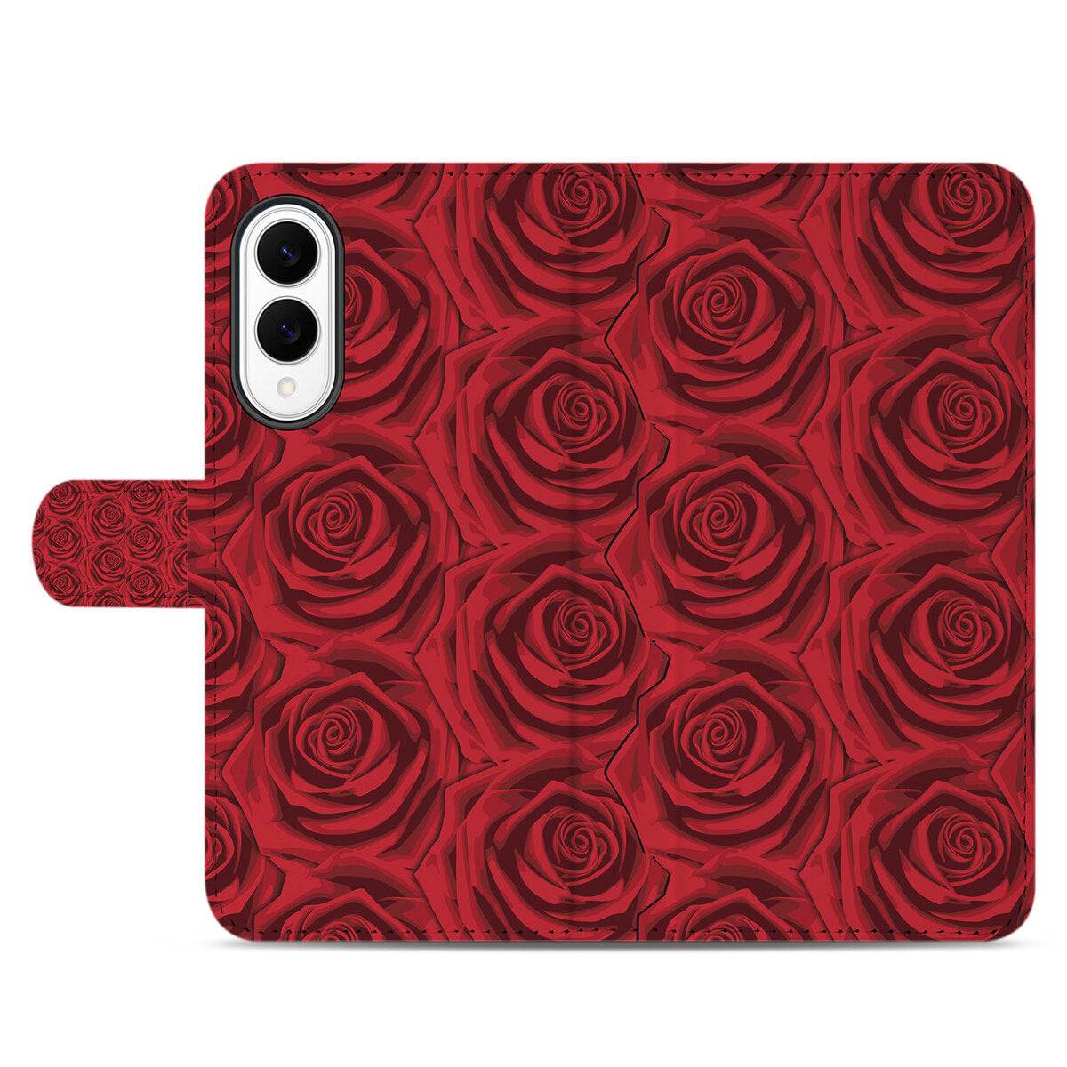Samsung Galaxy S25 Edge Hoesje Red Roses met een prachtig rode rozenpatroon.