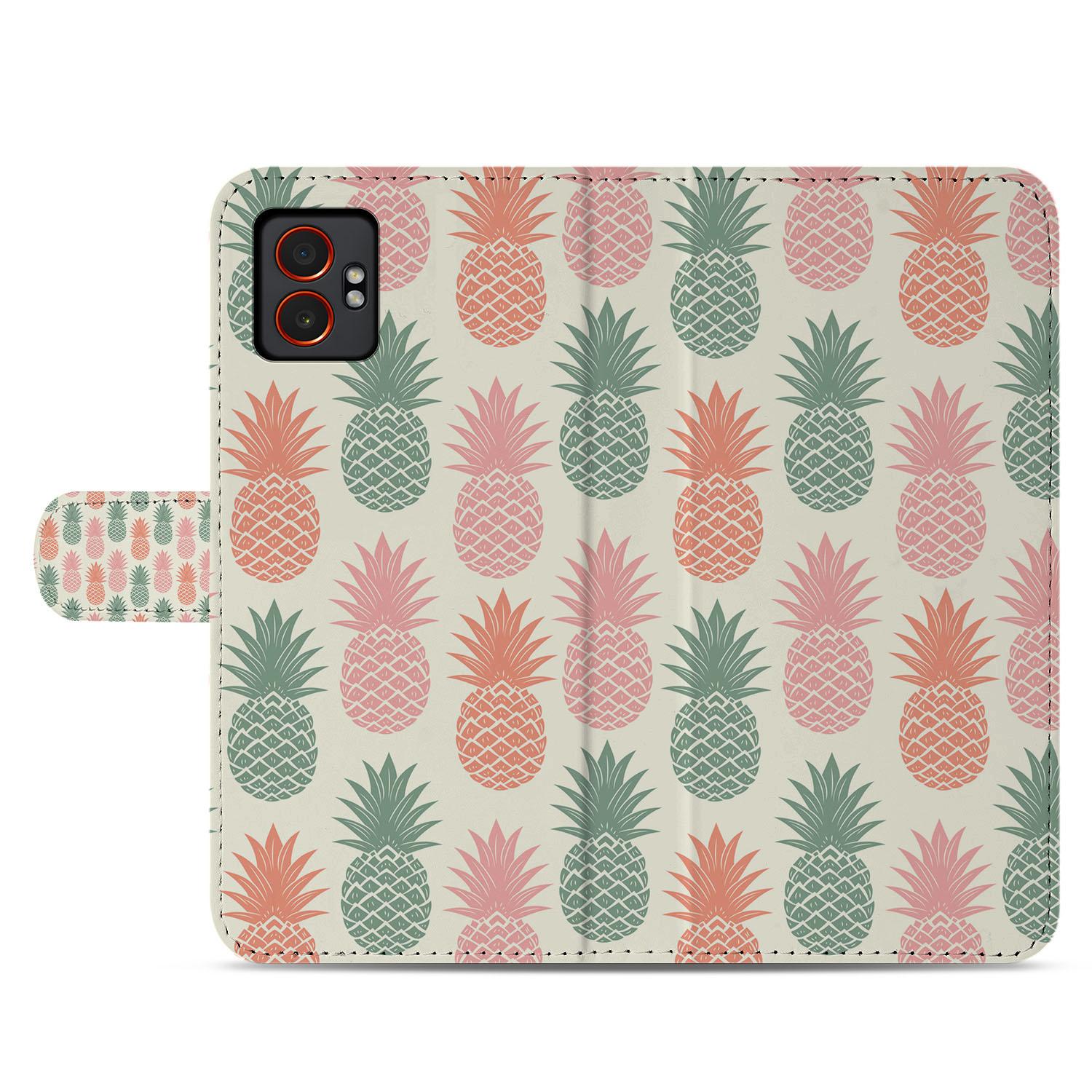 Samsung Galaxy Xcover 7 Pro Book Case Ananas VibeBook voorkant