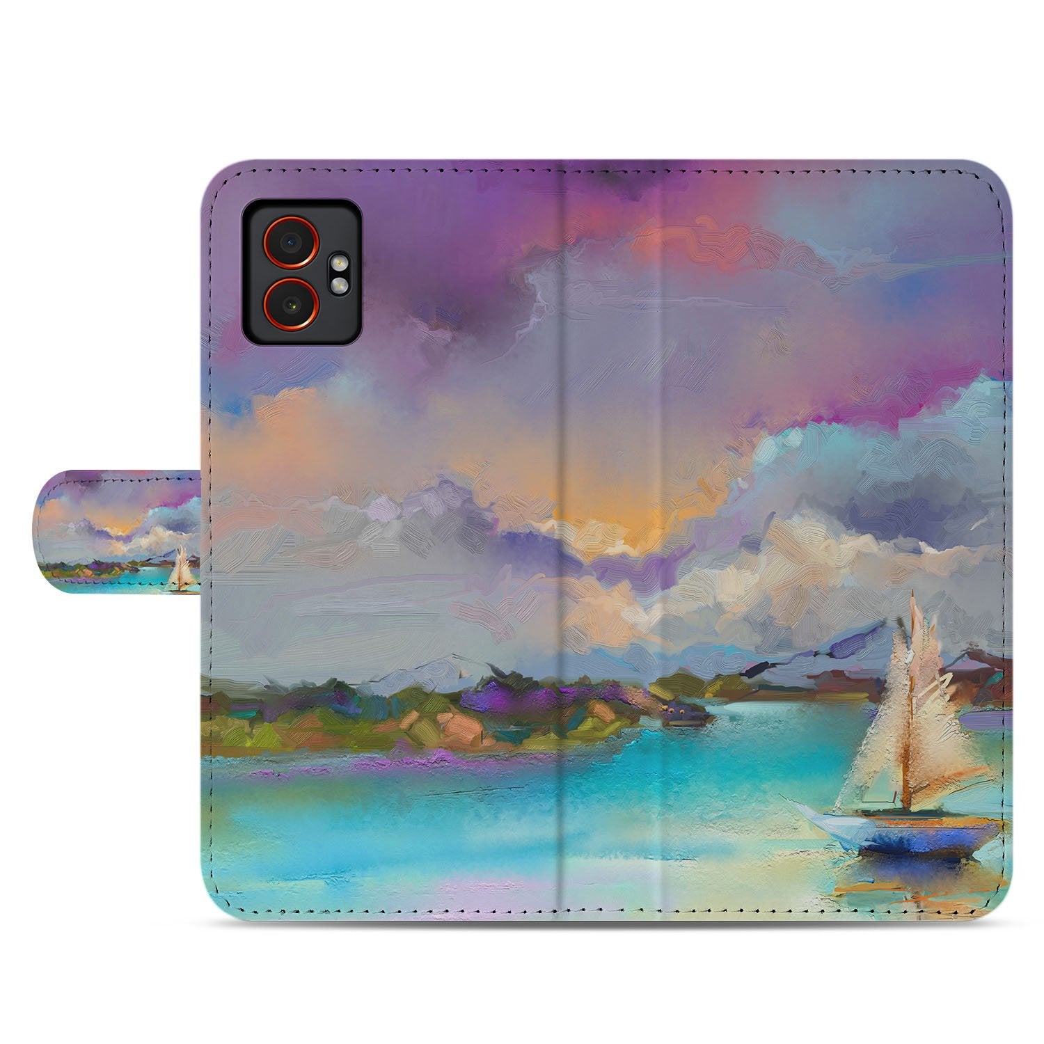Book Case Samsung Galaxy Xcover 7 Pro Boot Motief Kunstleer aanzicht