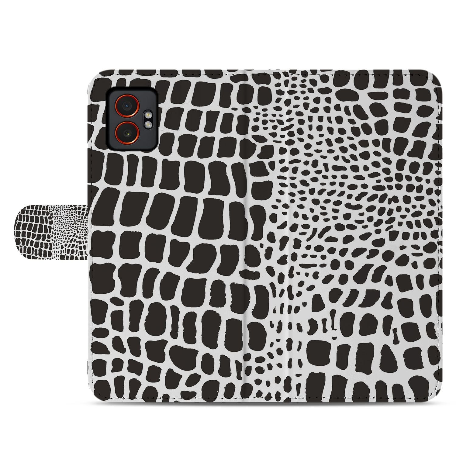 Samsung Galaxy Xcover 7 Pro Slangenprint Design Book Case achterkant