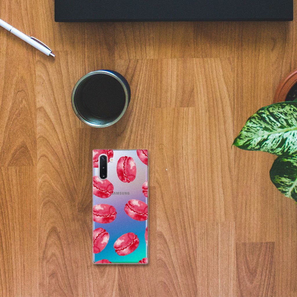Samsung Galaxy Note 10 Siliconen Case Pink Macarons