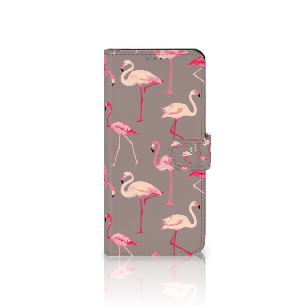 Samsung Galaxy A20s Telefoonhoesje met Pasjes Flamingo
