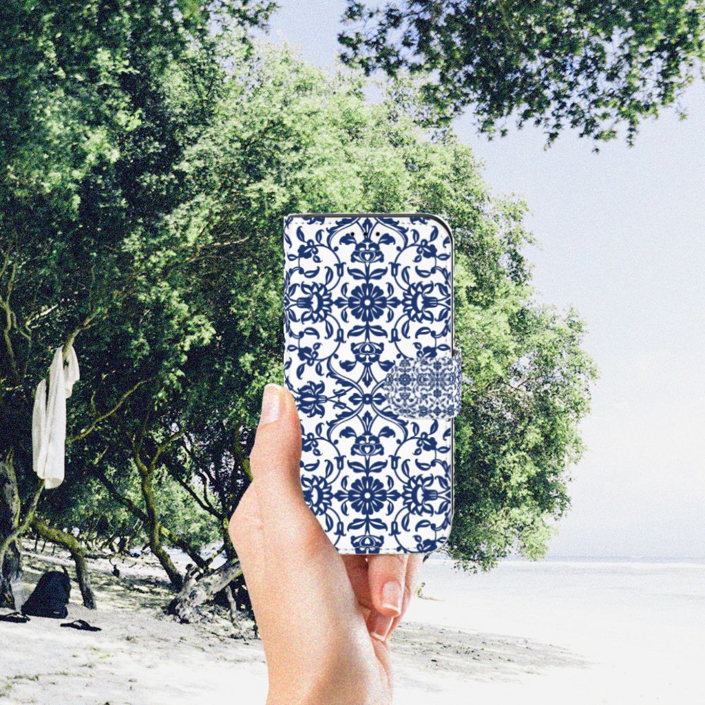 Apple iPhone 11 Pro Hoesje Flower Blue